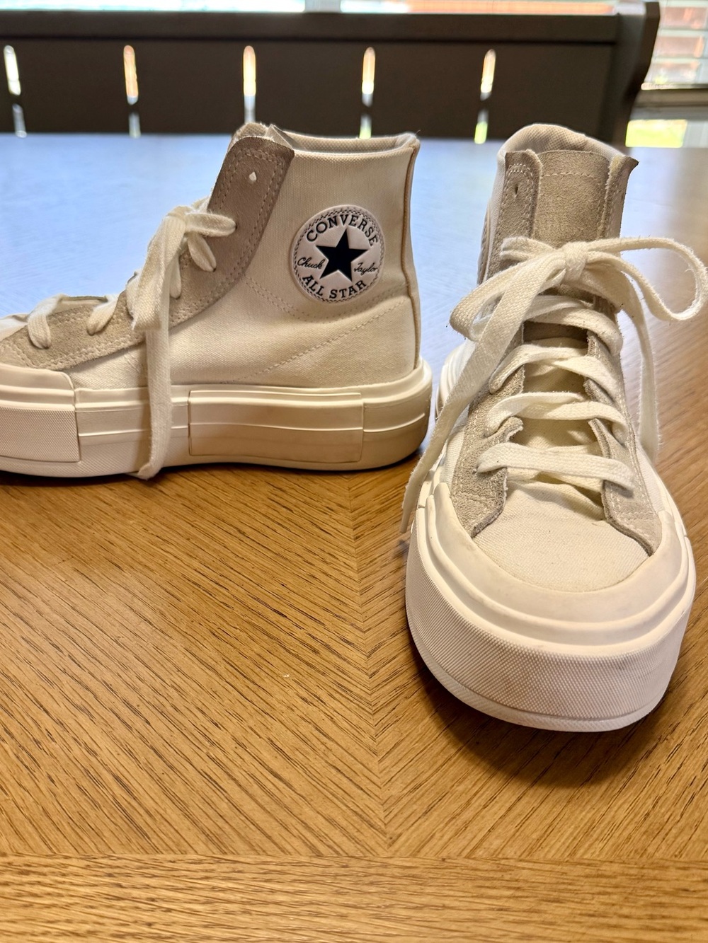 Converse Chuck Taylor All Star White Platform Sneakers - Picture 6 of 16